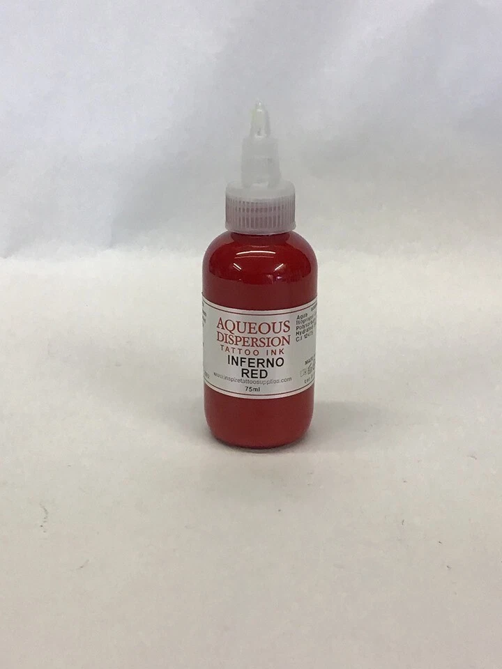 INSPIRE TATTOO SUPPLIES LIMITED Tattoo Ink - Inferno Red 75ml Professional Quality Ink Inspire Uk