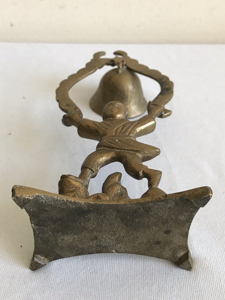 Bell Display Stand Vintage Brass Ornate Decorative Display Stand Gong Bell 7.5”H x 3.5”W ...