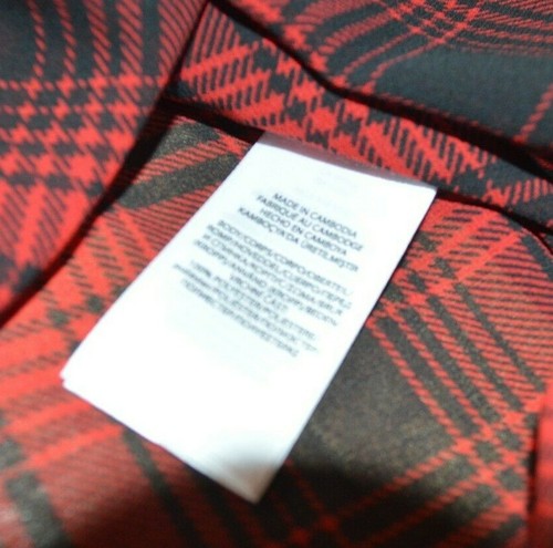 POLO RALPH LAUREN Red Black Plaid Pussy Bow Neck Blouse Shirt New XXS $248 SC096 - Picture 9 of 12