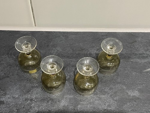 Luminarc Cordial Liqueur Stemmed Style Glasses - Smoked Style Tint Set of 4 - Picture 2 of 6