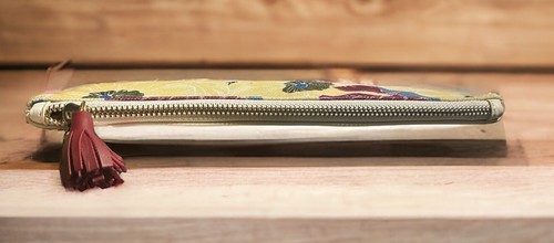 Rachel Pally Reversible Clutch Floral Zip Bag Leather Canvas New Inside Pocket - Picture 4 of 7