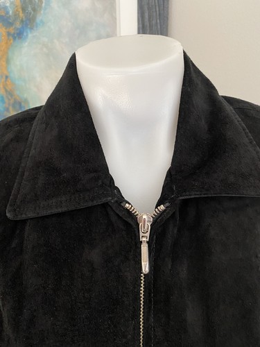 Erez Levy New York Woman's Jacket Leather Black Zipper Sz M ~ NICE ~ - Picture 3 of 8