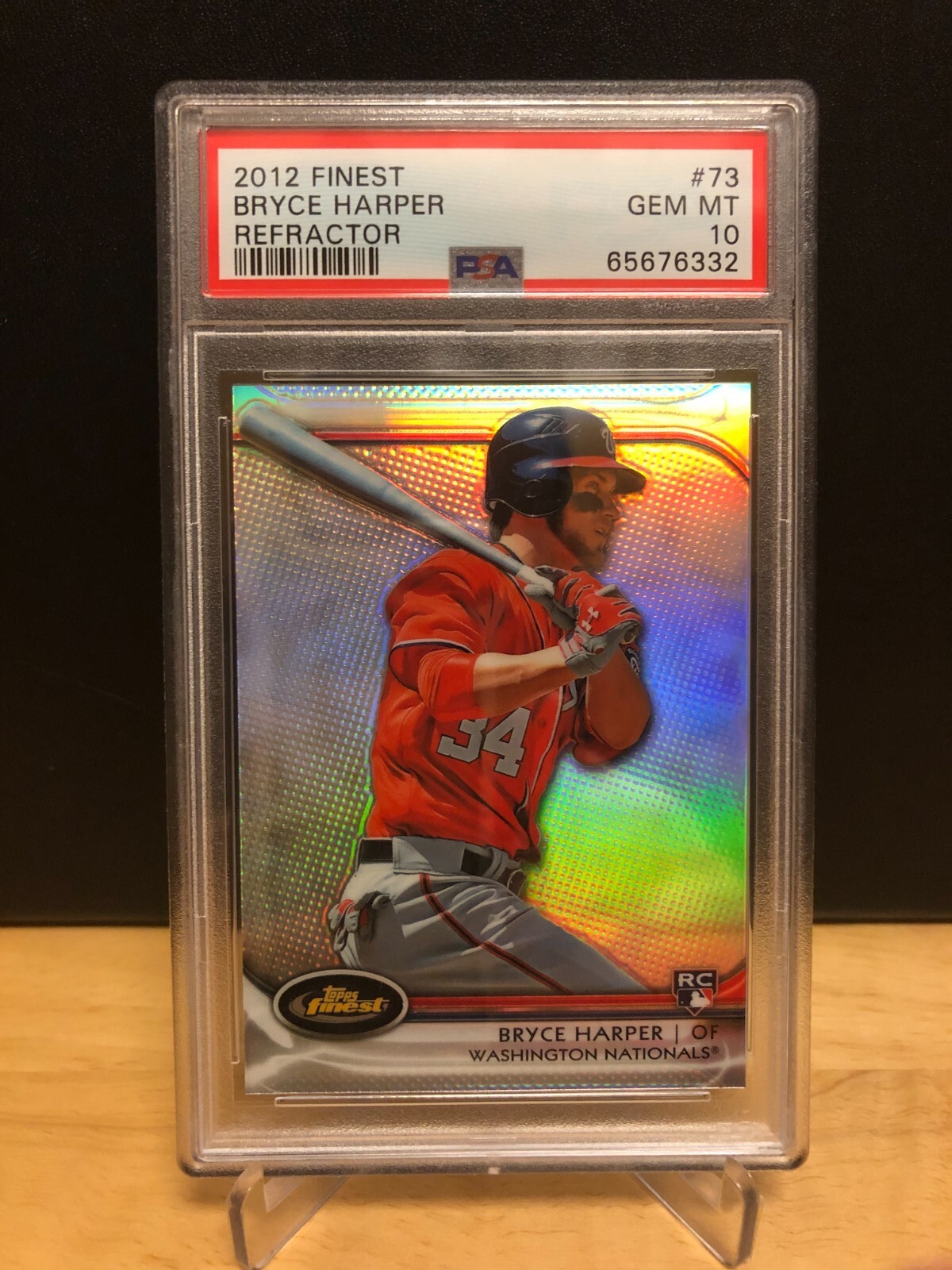 2012 Topps Finest Bryce Harper Rookie #73 Refractor PSA 10 RC Phillies Nationals