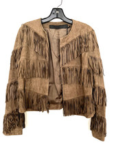 Nwt Drome Brown Fringe Suede Jacket Size Medium