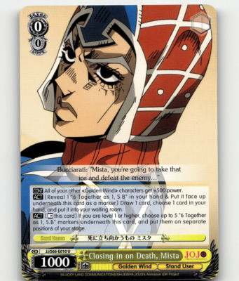 Weiss Closing in on Death, Mista - JoJo's Bizarre Adventure