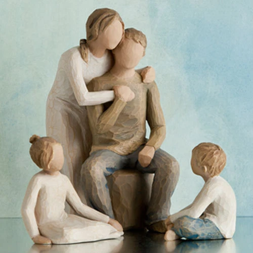 Willow Tree Figurines Set Mother & Father Son & Daughter Family Grouping