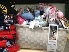 handmade Kitty Catnip Toy made with fleece