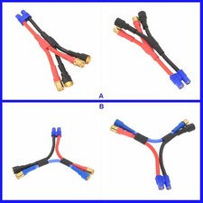 EC3 1 Female to 2 Male /Female- HXT 8mm Series Parallel Wire RC Battery Adapter