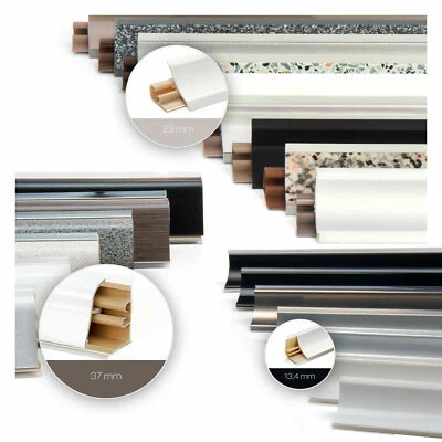 FASTMASTER Winkelleisten PVC Leisten 13,4/23/37mm Abschlussleisten Arbeitsplatten Abschluss