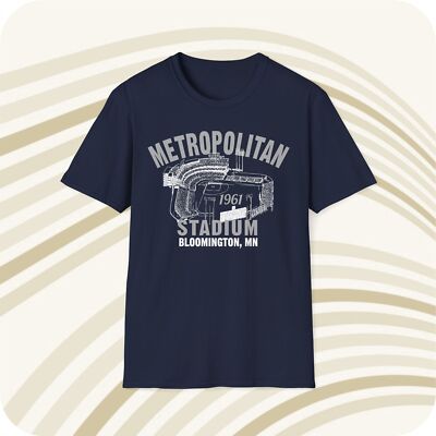 Metropolitan Stadium 1961 Classic Cut Baseball T-Shirt - Minnesota Twins