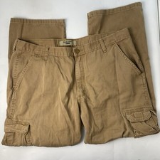 Wrangler Men's Dark Beige Cargo Pants Relaxed Fit Straight Size 40X30