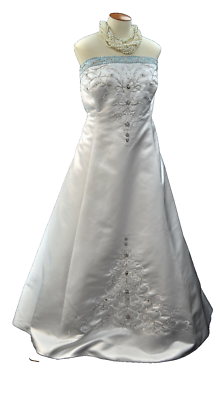 robin egg blue bridesmaid dresses Allegra Satin Tie Shoulder Bridesmaid Dress main image 1