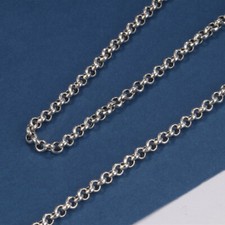 A22 Erbs Kette Erbsenkette 3 mm Sterling Silber 925 Länge 65 bis 75 cm wählbar 