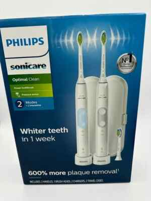 #ad #ad Philips Sonicare Optimal Clean Electric Toothbrush HX6829 75 NEW 2 PACK $41.37