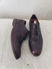 Rockport Men Oxford 10.5 Burgundy Leather Up Wingtip Comfort Dress Shoes
