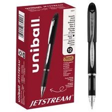 Jetstream Stick Ballpoint Pen, Bold 1 Mm, Black Ink, Black Barrel