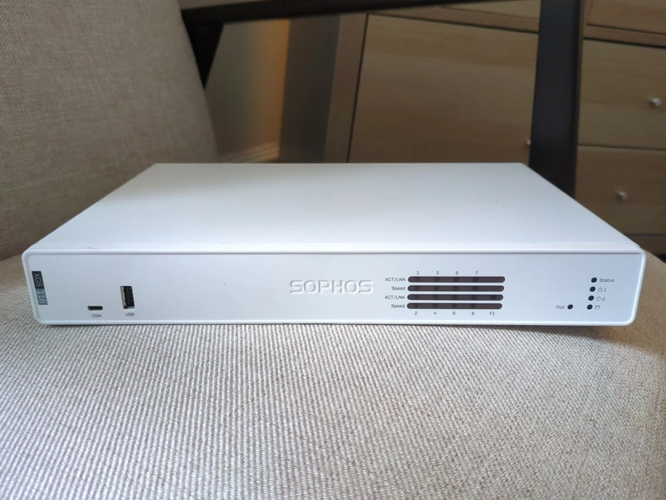 Sophos XGS-116 Next Gen Firewall with Power Adapter - SFP + (8) 1 GbE (1 POE) - Image 3 of 4