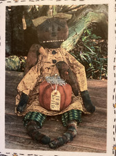 PATTERN Primitive BLACK DOLL Pumpkin Crow Doll Ornie Threadbare Primitives