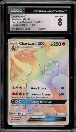 Pokemon Charizard GX Burning Shadows Secret Rare #150 CGC 8