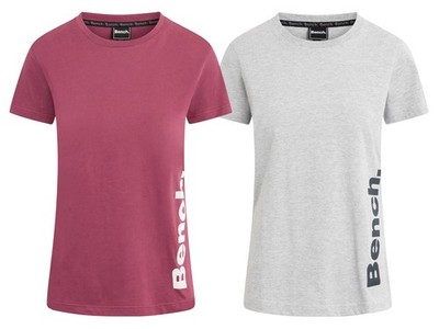 Bench Damen Ringer T-Shirt Baumwolle Atmungsaktiv sportlich Slim Fit