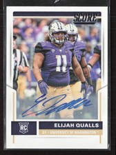 2017 Score #419 Elijah Qualls Rookie Auto Autographs Washington Huskies (B1)
