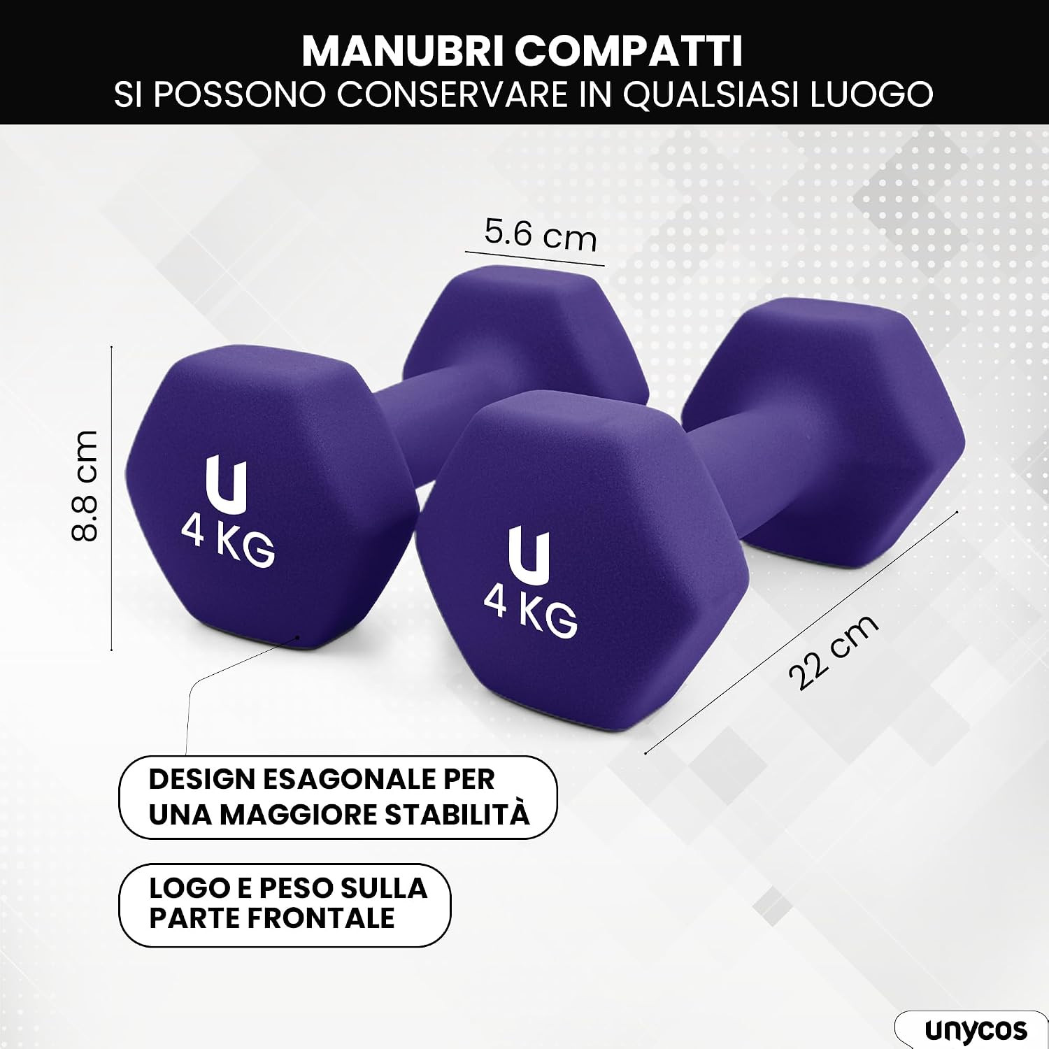 - Coppia Di Manubri【Ghisa/Neoprene】Esagonale Da 1-10 Kg, Set Di Pesi Antiscivolo foto 5