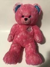 BAB Build A Bear Rosa Fucsia Donut Sprinkle Oso de Peluche Peluche Corazón Caja 16"