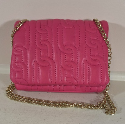Zara Pink Quilted Shoulder Bag Purse Gold Chain Strap