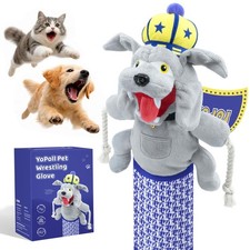 Cat Wrestling Glove, Toy with Sumo Wrestler Hand Puppet, Cat Teaser Catsumo B...