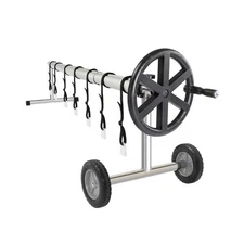 VINGLI 21 FT Pool Cover Reel, Aluminum Solar Swimming Inground Pool Cover Ree...