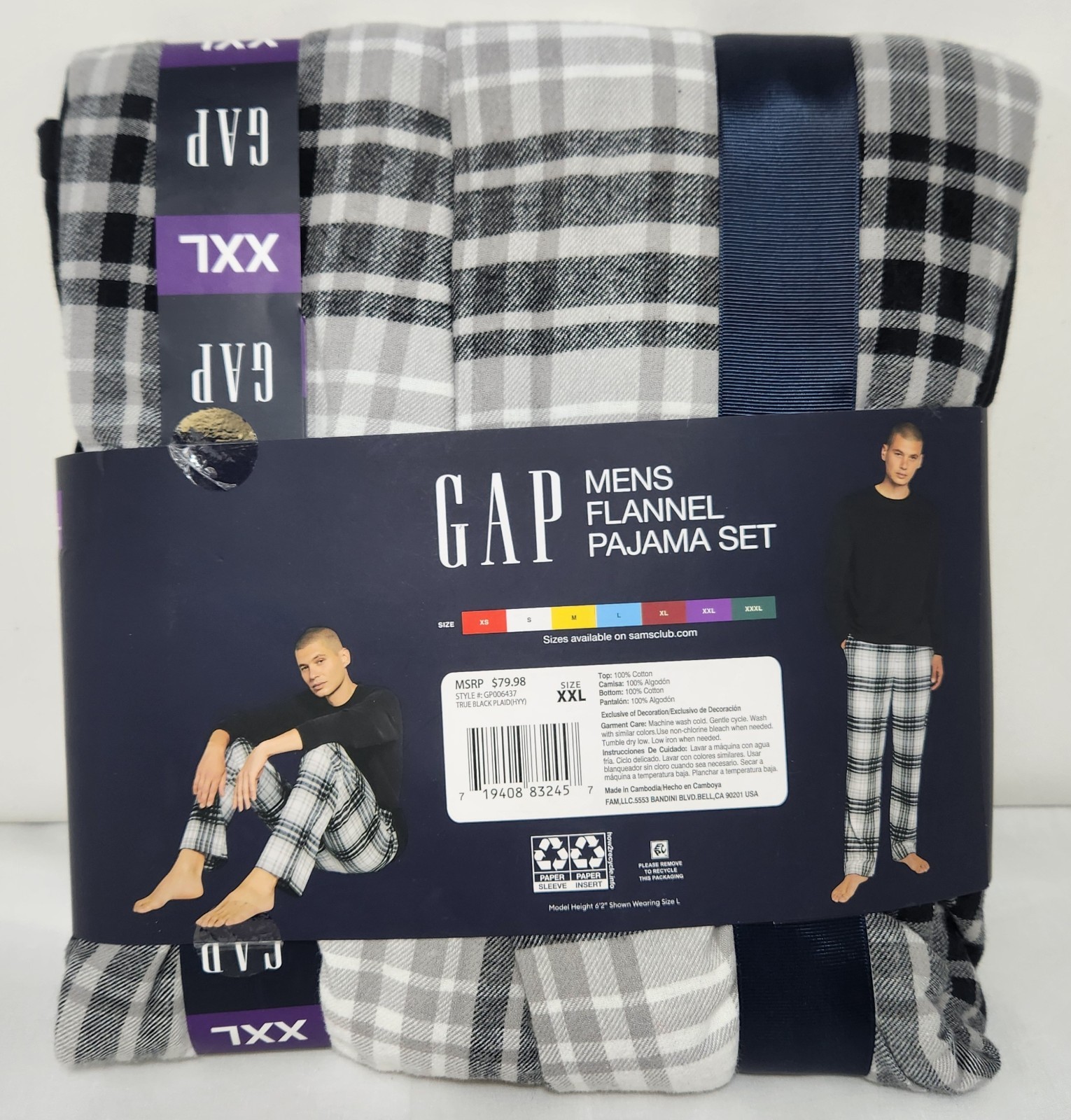 GAP Men’s Flannel Pajama Set XXL (Style GP006437) – New/Sealed - Thumbnail 5