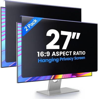 [2-Pack] Computer Privacy Screen Filter 27'' Hanging Privacy Screen Protector
