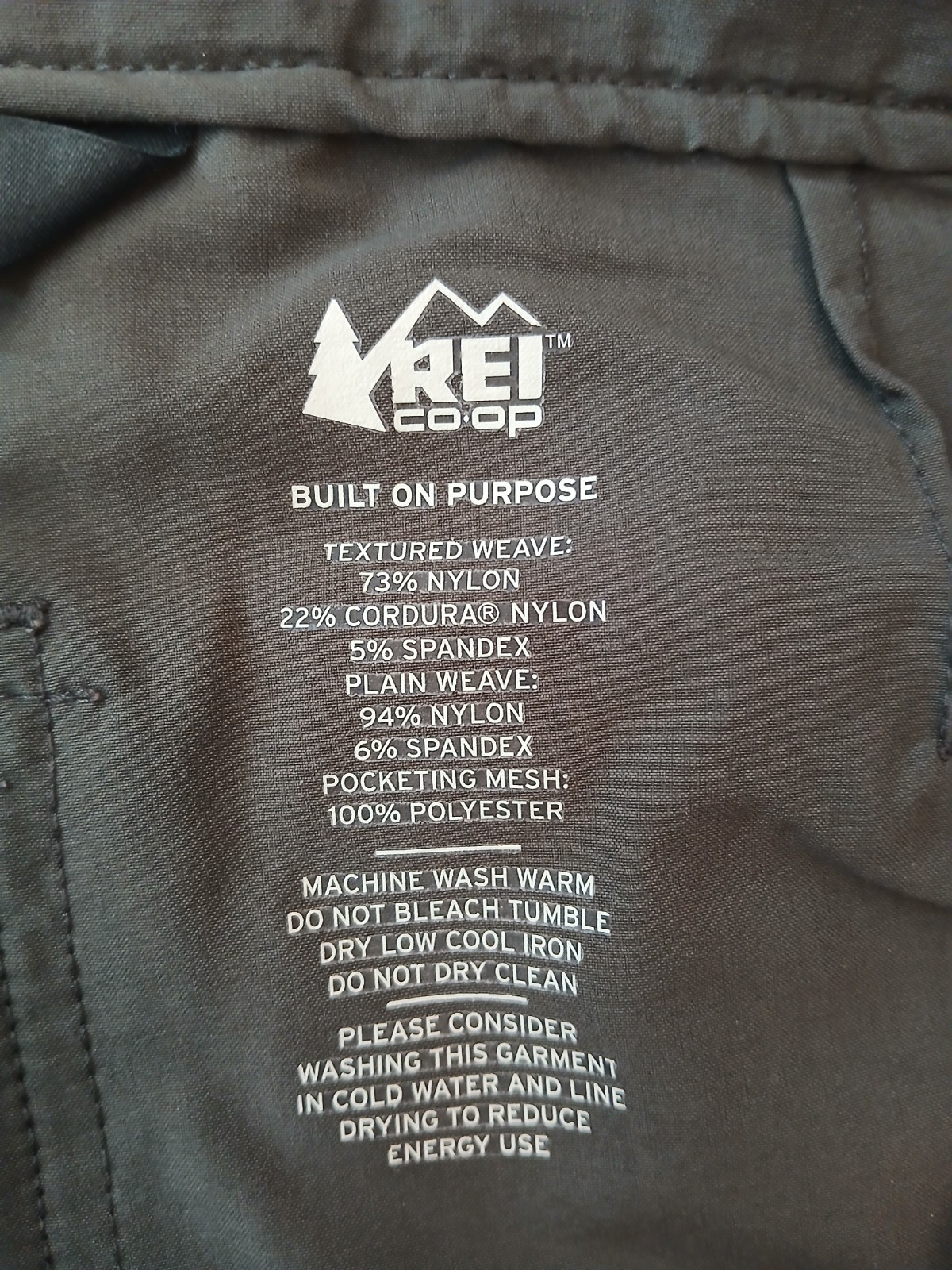 REI Co-Op Men’s 36 X 8 Belted Gray Tech Shorts Textured Nylon Spandex Hiking