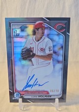 2024 Bowman Draft - Chrome Prospect Autographs Luke Holman Black Refractor /10