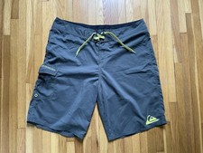 Quicksilver Men s Boardshorts, Grey, Size 36