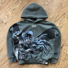 EUC Sold Out Kids / DC COMICS Boys AOP BATMAN Hoodie Sweatshirt Sz L 10