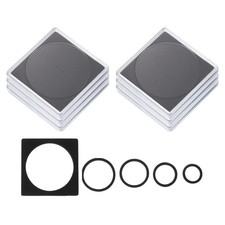 Coin Snap Holder, 6 Pack Coin Holders Square Fit 19/24/29/34/39mm, Black