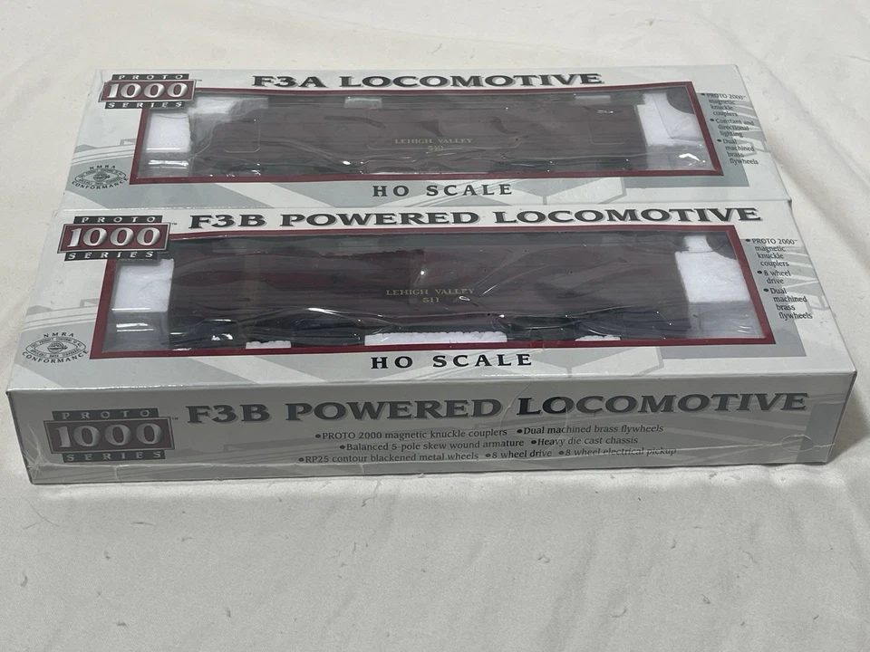 Proto 1000 F3 A B Set Factory Sealed HO Lehigh Valley 510 511 Vintage NOS 23793 - Image 3 of 4