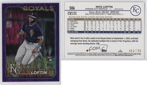 2024 Topps Series 2 Purple Foil /799 Nick Loftin #506 Rookie RC