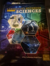 Laboratory Notebook for the Sciences 2-Part Carbonless Graph Paper 50 Sets