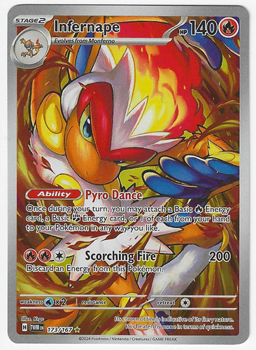 Infernape 173/167 | Holo IR NM | Twilight Masquerade | Pokémon TCG
