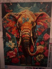 Elephant diamond art painting finished unframed