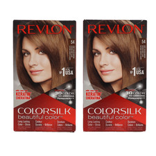 2 PACK Revlon ColorSilk Hair Color, 54 Light Golden Brown