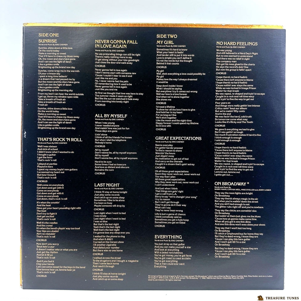 Eric Carmen – Eric Carmen Vinyl (LP, Album, Stereo) AL 4057 - Image 4 of 4