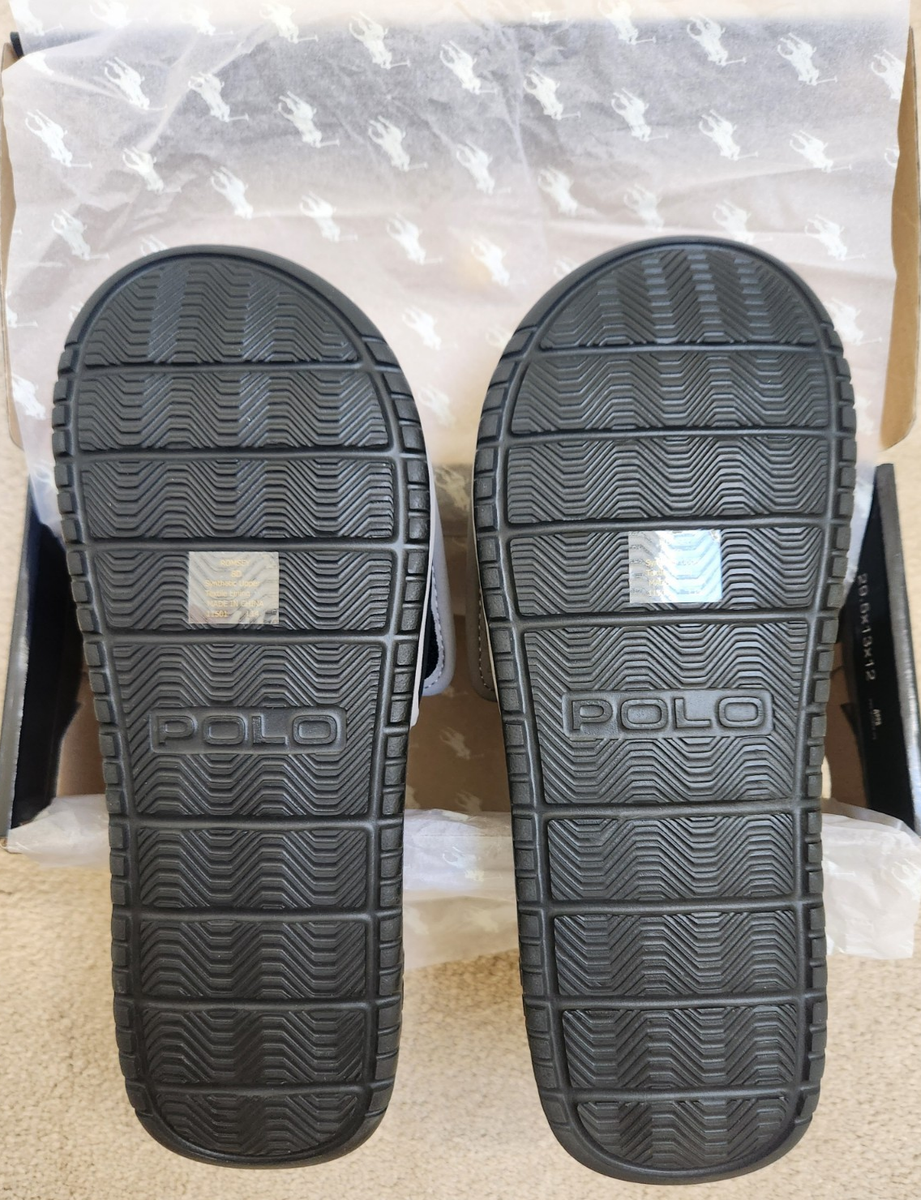 POLO RALPH LAUREN Romsey Sandals Black/Gray Slides  display picture 1