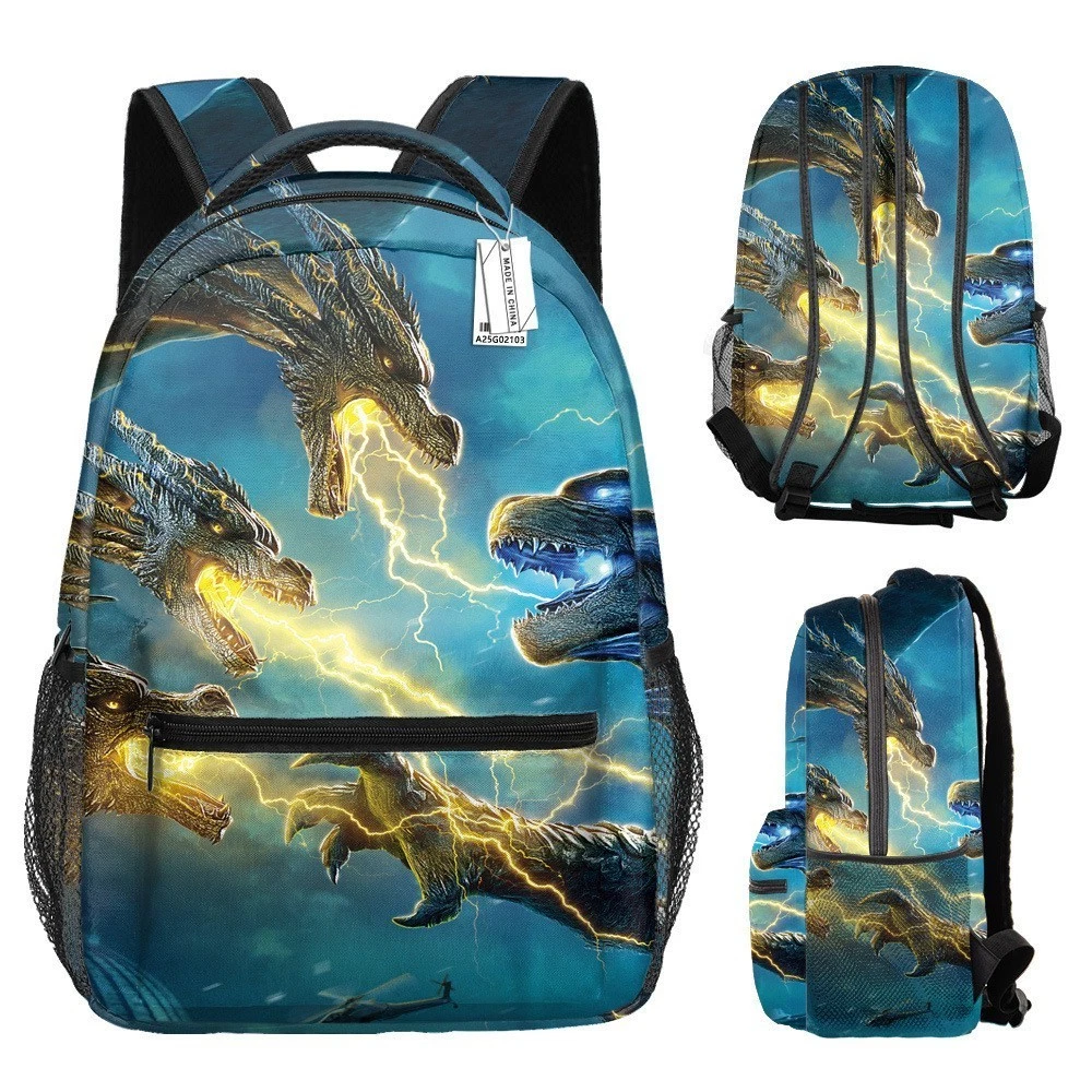 Cartoon god zilla School Bag Anime Travel Sport Backpack Boys Girls Shoulders Bag