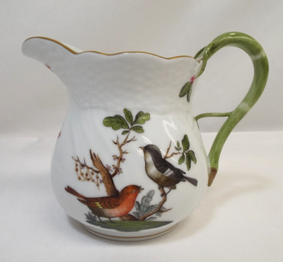 Herend ROTHSCHILD BIRD Creamer 16 Oz Pitcher PERFECT Jewelry 1641 RO Motif 5