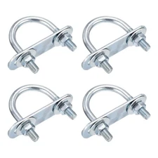 DTGN M6x27x47mm U Bolts Round Kit - 4Set - Carbon Steel U-Bolt Kit with Nuts,...