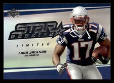 Chad Jackson 2006 Upper Deck Limited Rookie Card #205 New England Patriots. rookie card picture