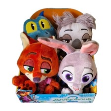 DISNEY ▪︎ Zootropolis 2 ▪︎ 8" Plush ▪︎ Full Set Of 4 ▪︎ Flash, Nick, Gary Judy